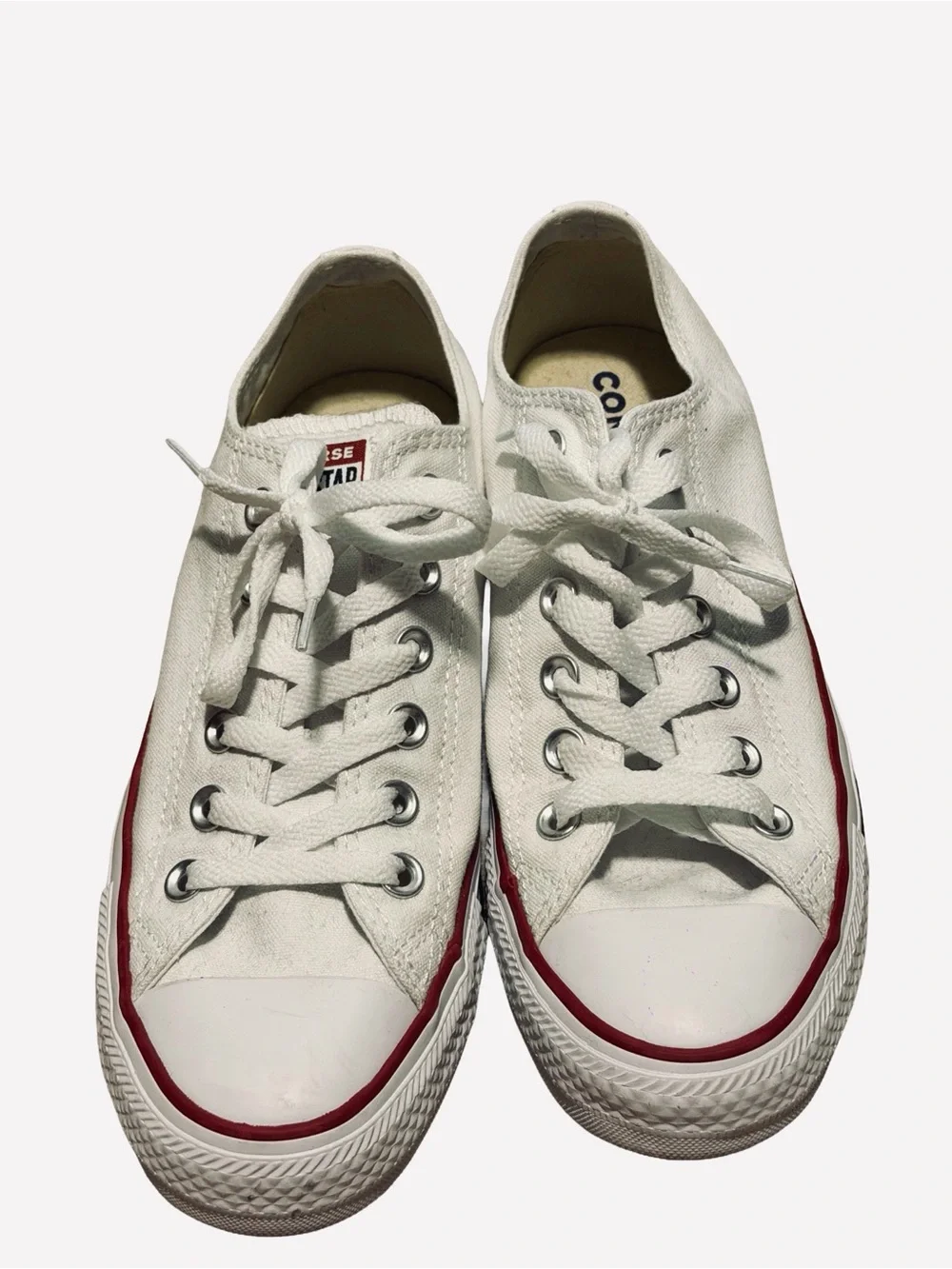Converse Chuck Taylor All Star Classic Low Optical White Sneakers Womens 8 Men 6
